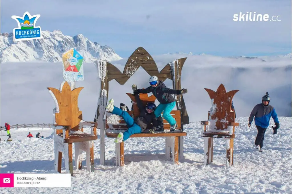 photopoint tijdens skiën beste pistes skigebied Hochkönig