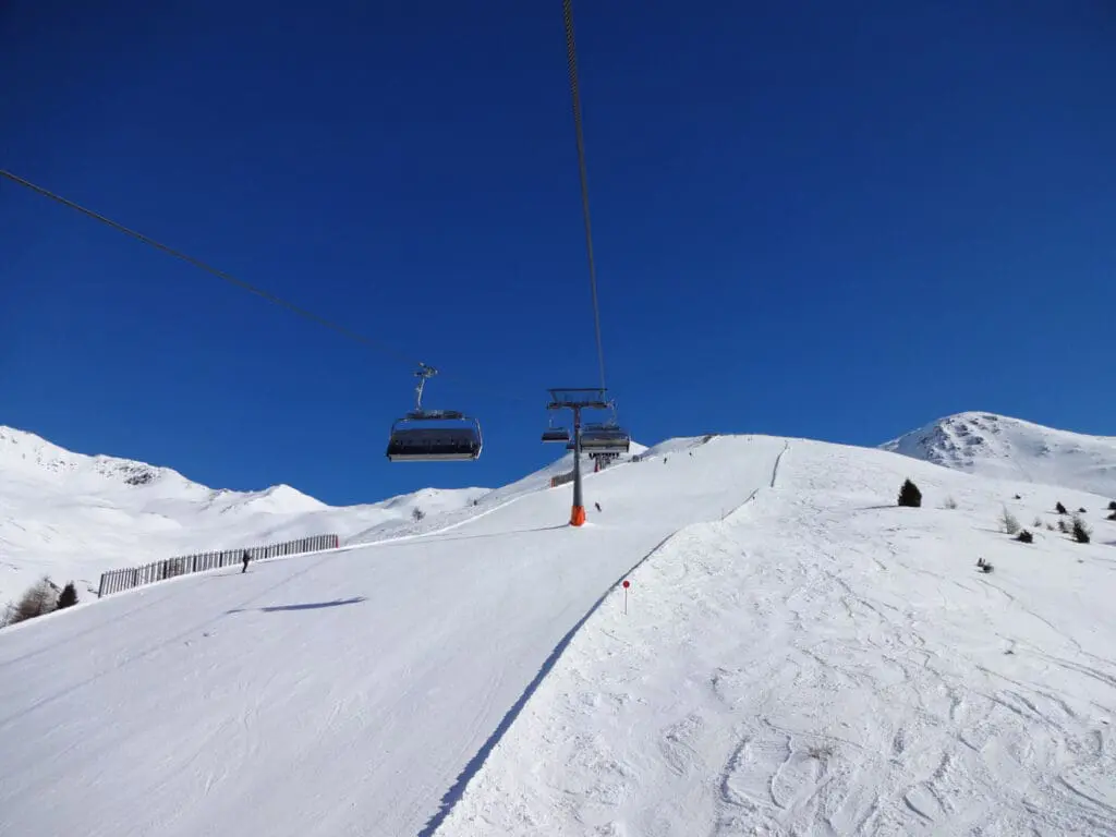 Nauders één van de skigebieden waar je zonder gondels naar boven kunt