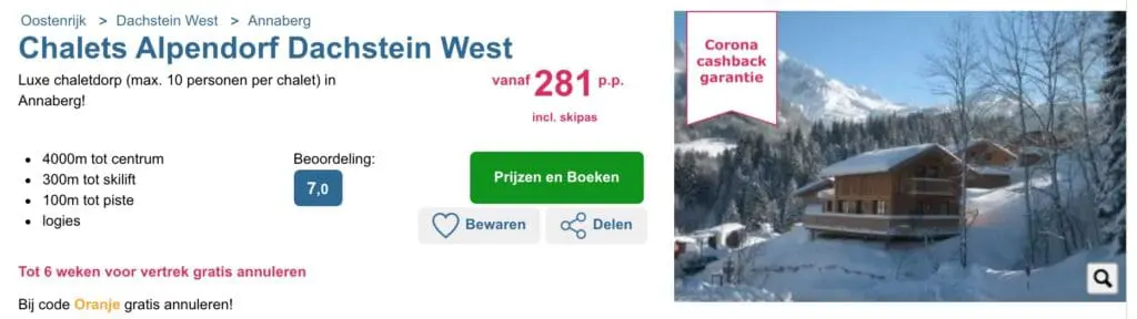 Aanbieding Chalet Alpendorf Dachstein West