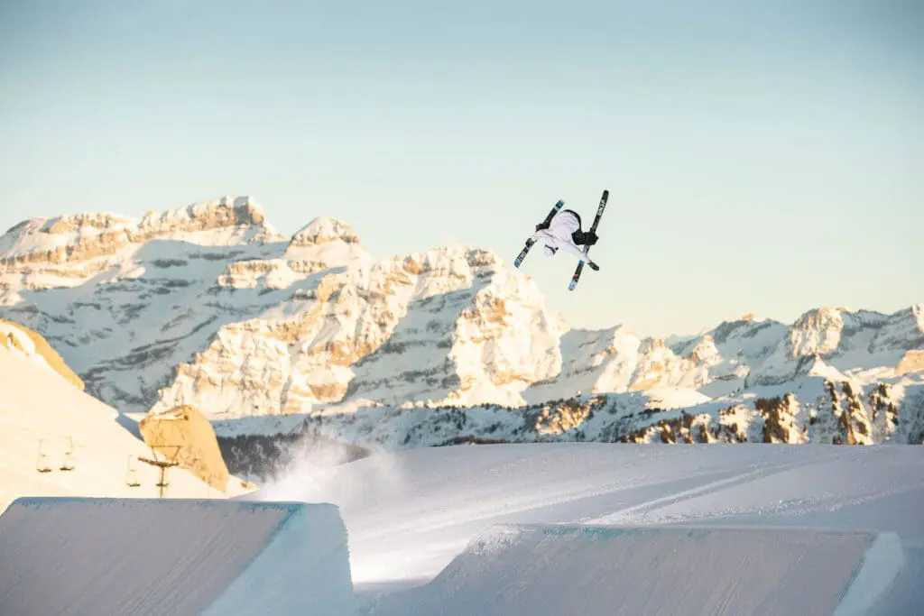 Stunten in het funpark van Leysin