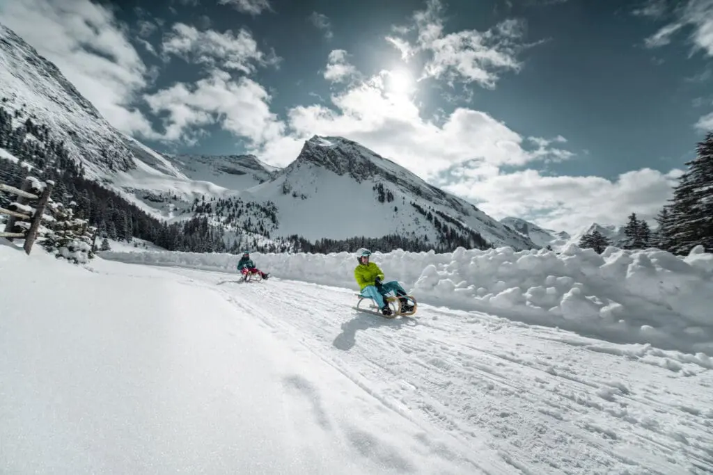 Rodelen in het Zillertal