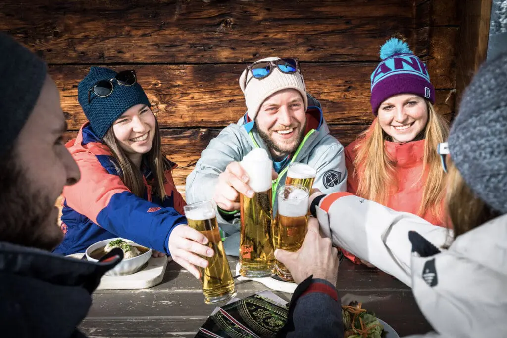 Pauzeren bij pisterestaurants SkiWelt
