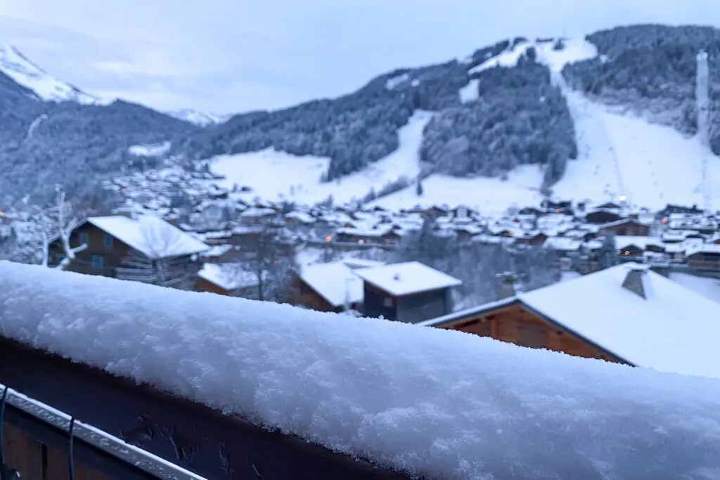 Verse sneeuw in Morzine, Les Portes du Soleil