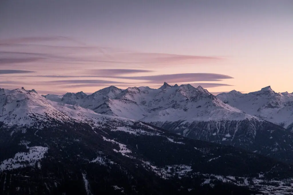 Omgeving van Crans Montana in Zwitserland