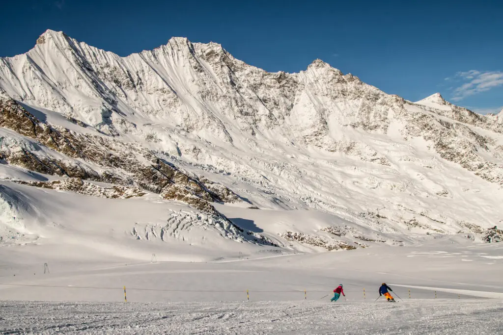 Pistes in Saas-Fee Zwitserland