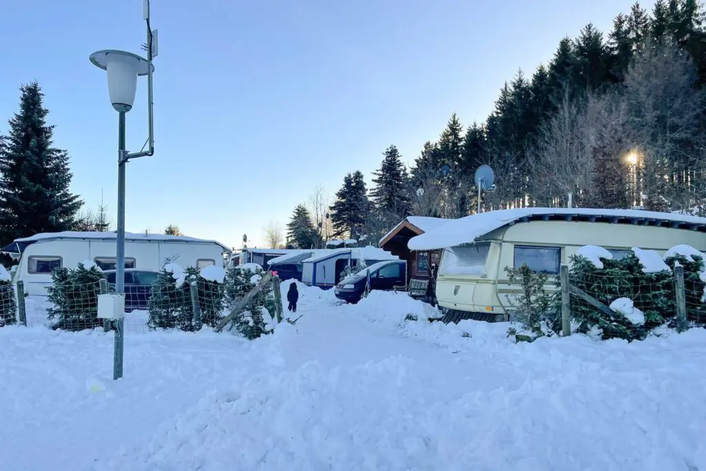 Winterkamperen met camper of caravan in Winterberg