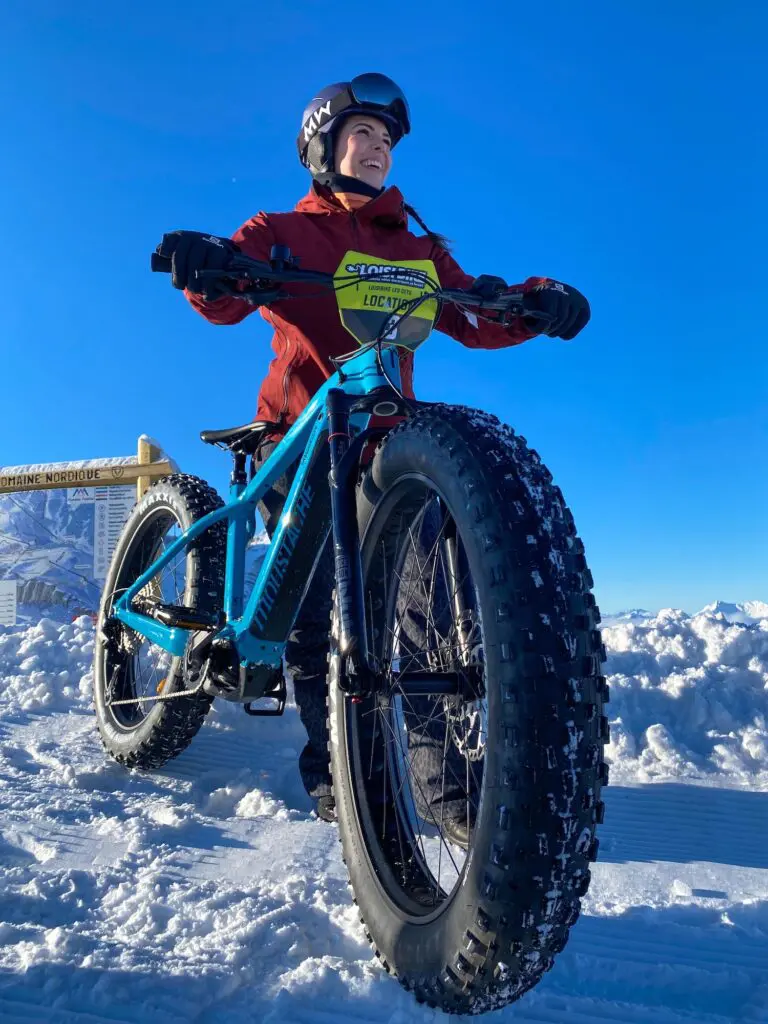 Marlous met de fatbike in Avoriaz
