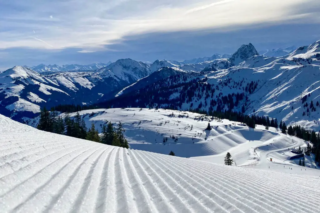 ribbeltjes piste tijdens de rustige weken van skiseizoen 2022/2023