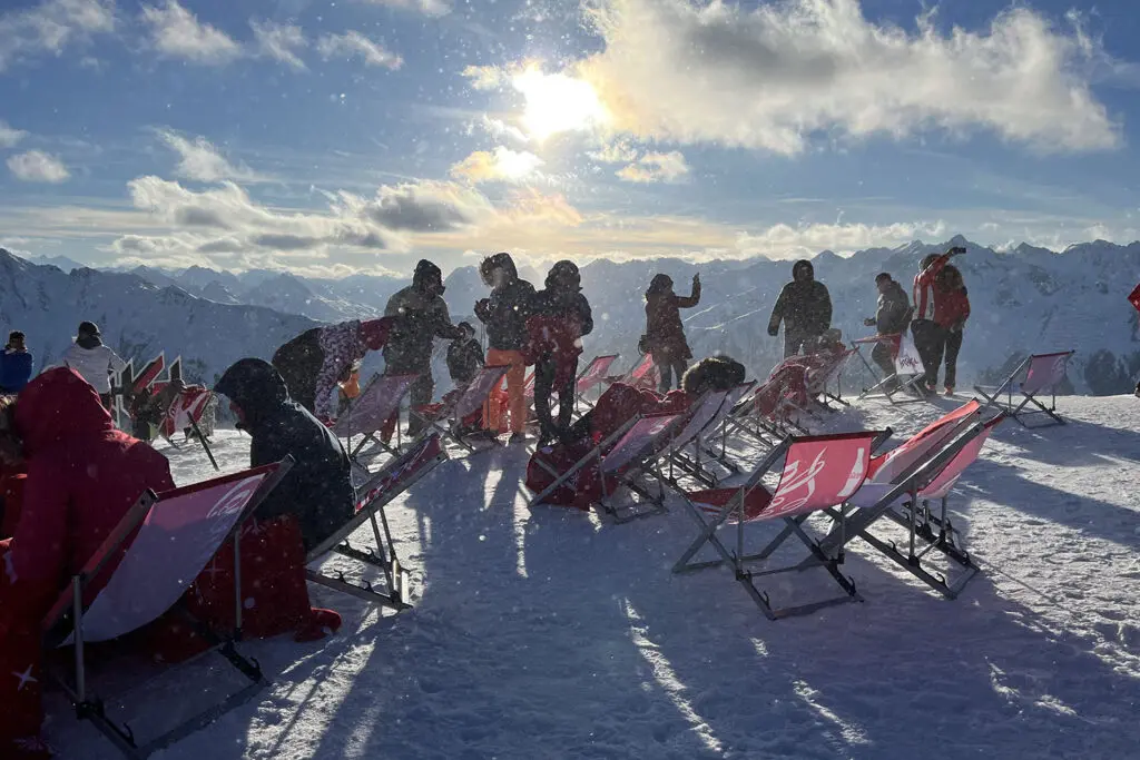 feesten bij de eerste sun.downer in Ischgl