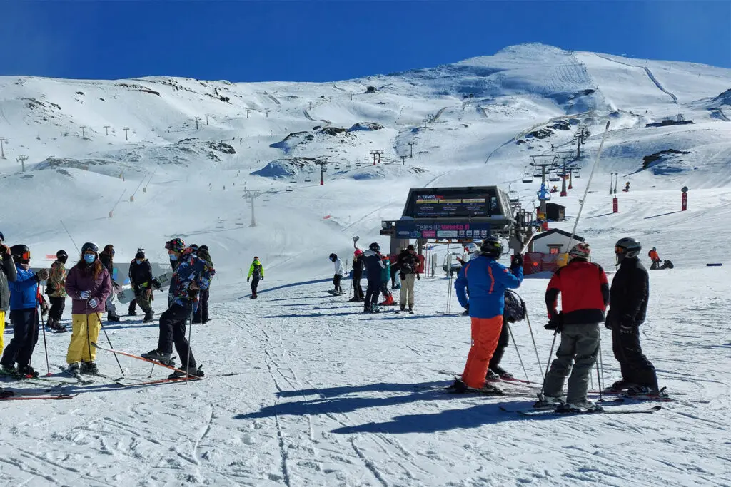 Veleta II in skigebied Sierra Nevada in Spanje