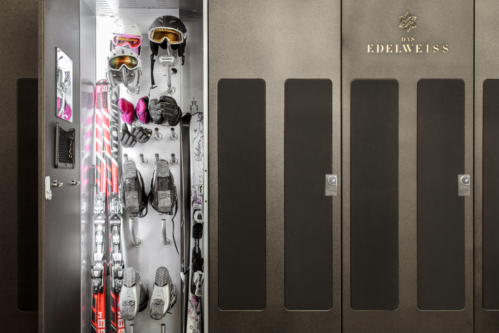 De skidepot van hotel DAS EDELWEISS