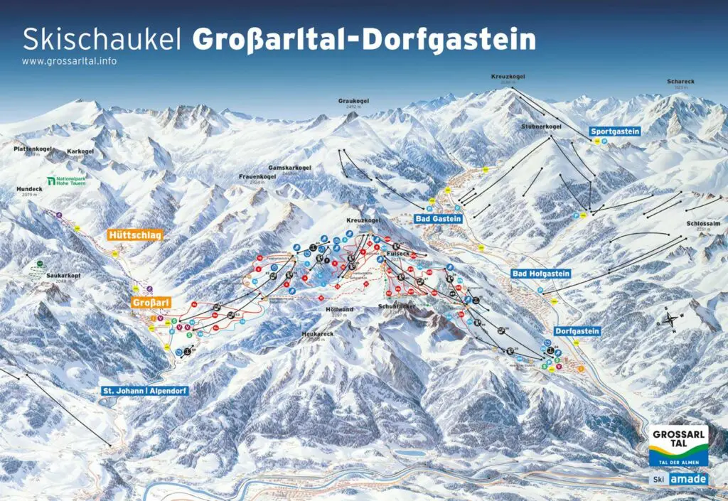 Pistekaart Grossarltal