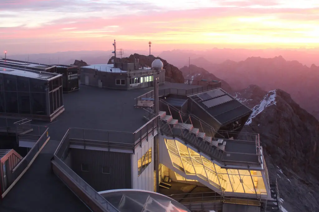 Webcambeelden Zugspitze zonsopkomst