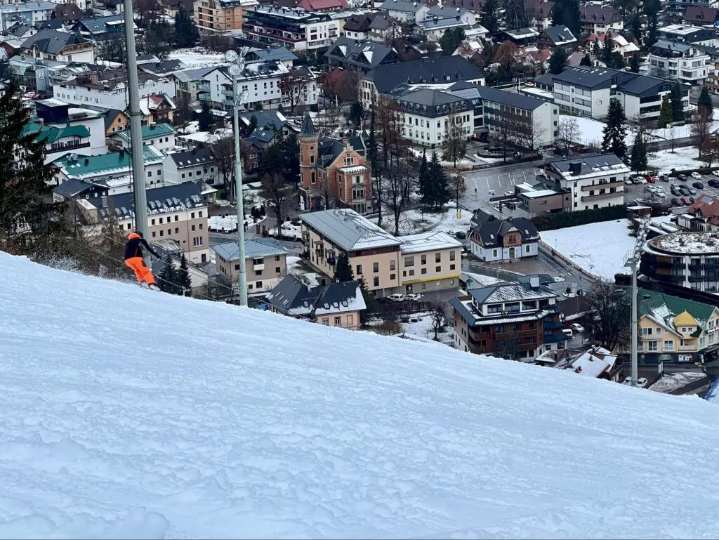 Skiën in de regen in Schladming