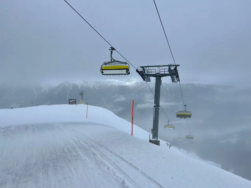 Skiën in de regen in Schladming