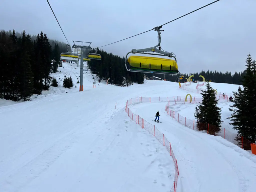 Skiën in de regen in Schladming