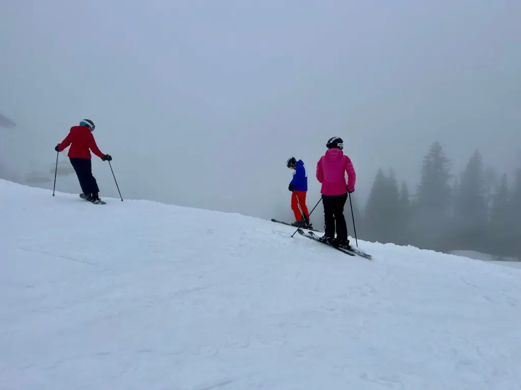 Skiën in de regen in Schladming