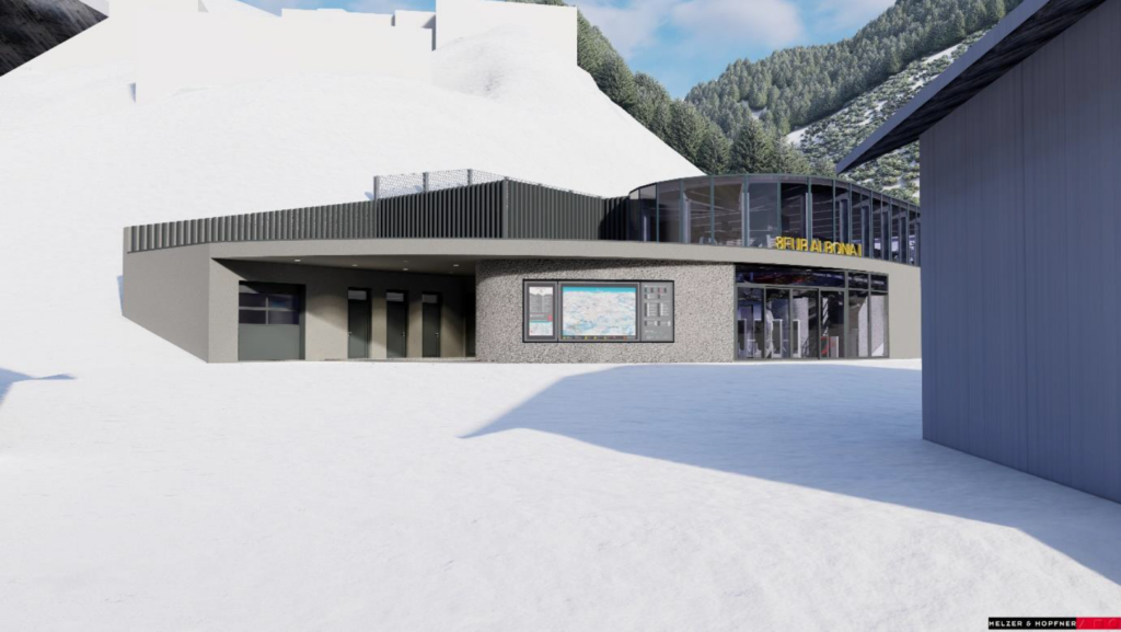 Dalstation nieuwe lift Albonabahn I in Stuben am Arlberg