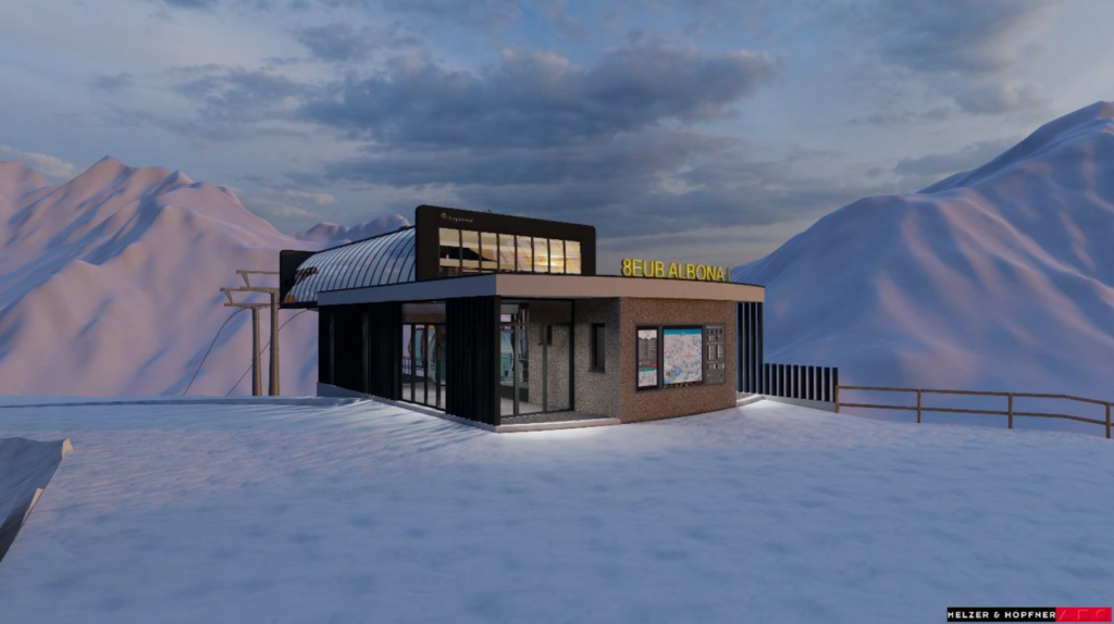 Bergstation nieuwe lift Albonabahn I