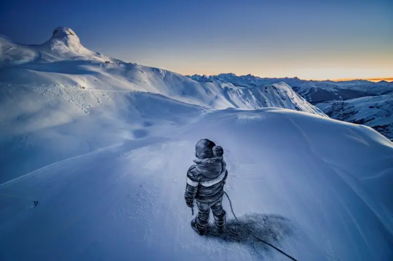 Sneeuwtekening Paradiski 20-jarig jubileum