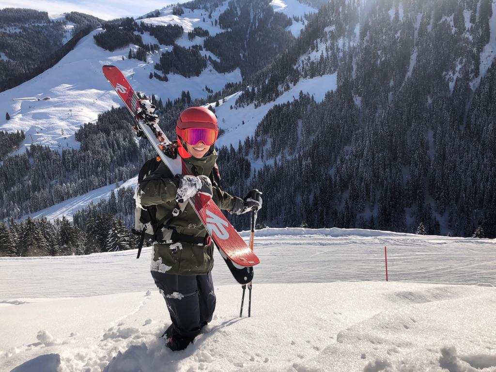Met toerski's in de diepe sneeuw in Saalbach