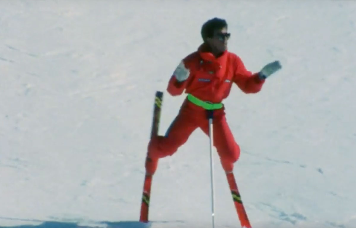 Breakdancen op ski's door Warren Miller in 1985