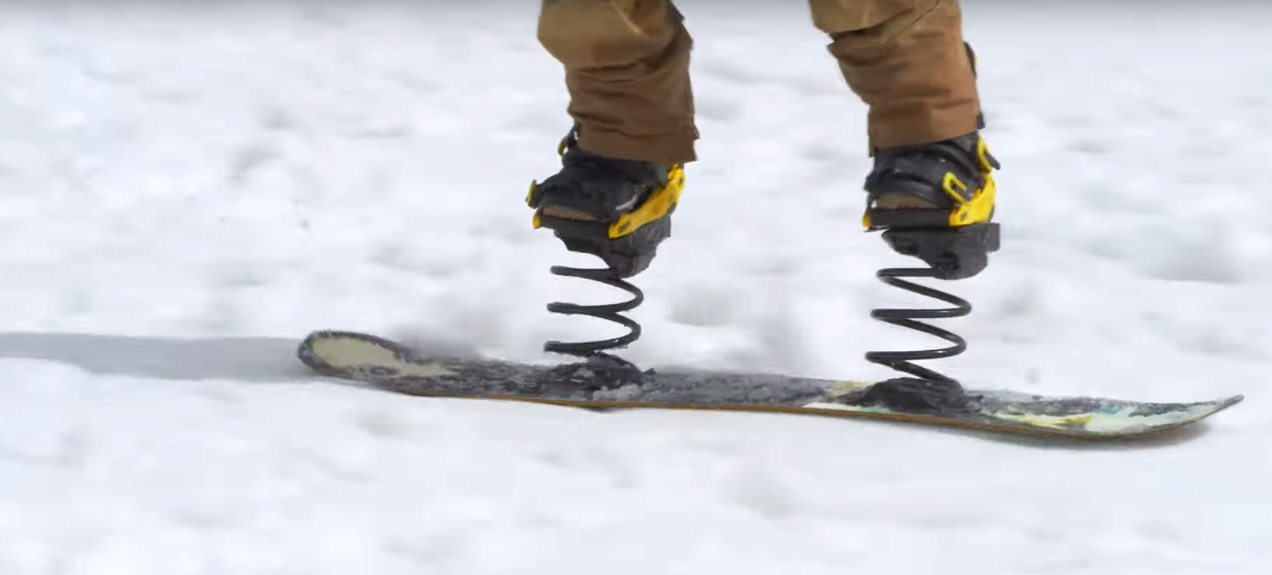 Spring Boarding: snowboarden met grote veren