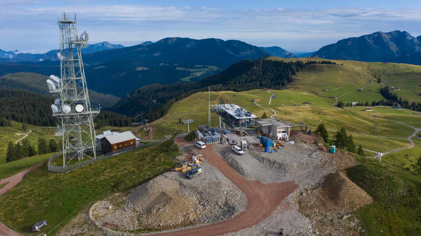 Bouwwerkzaamheden nieuwe lift Almenwelt Lofer