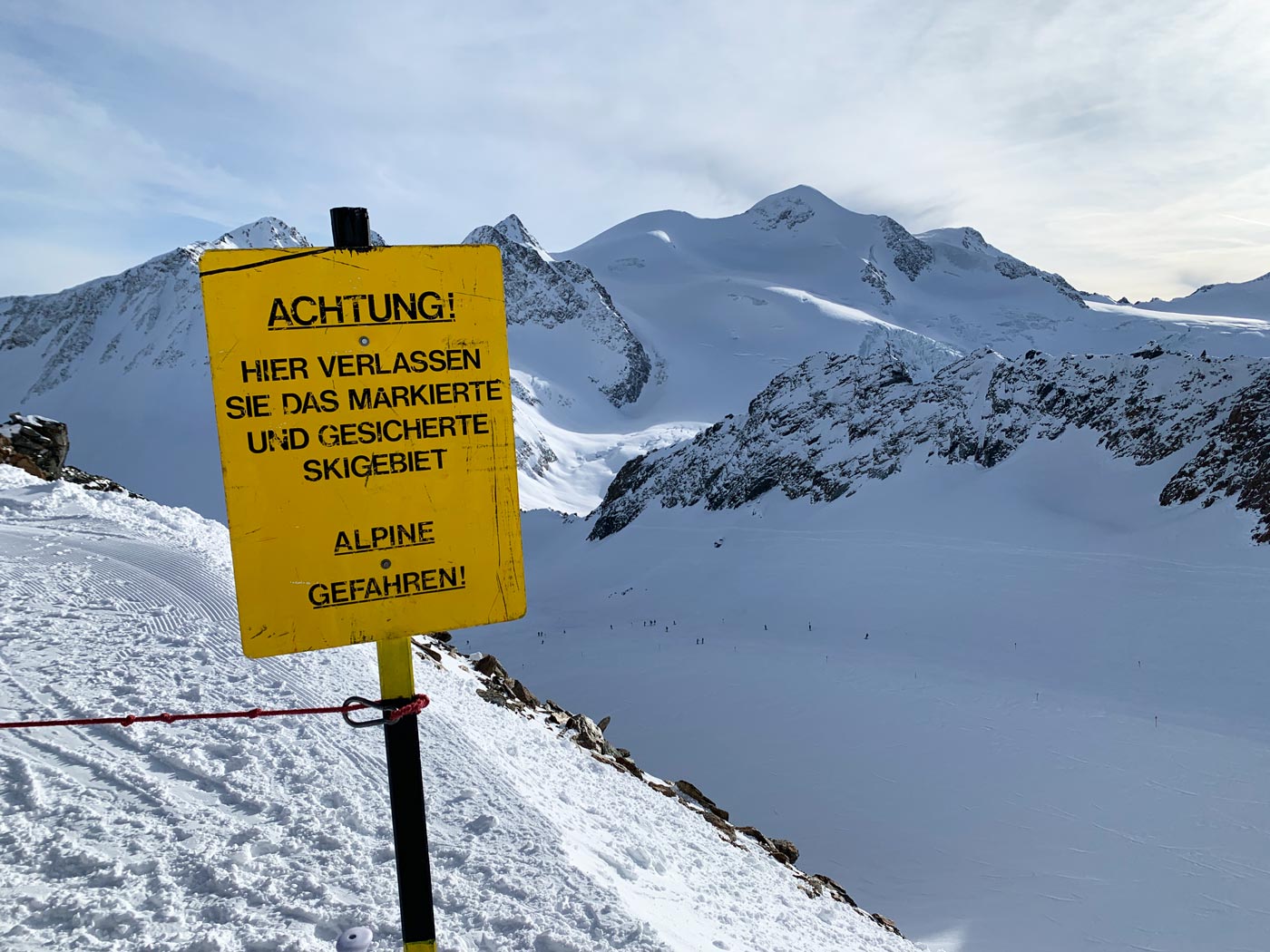 Pistenbordje lawinegevaar