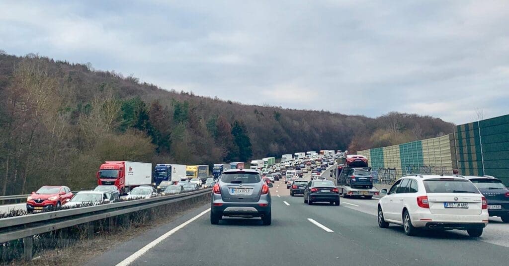Verkehrsstau an den Weihnachtsfeiertagen