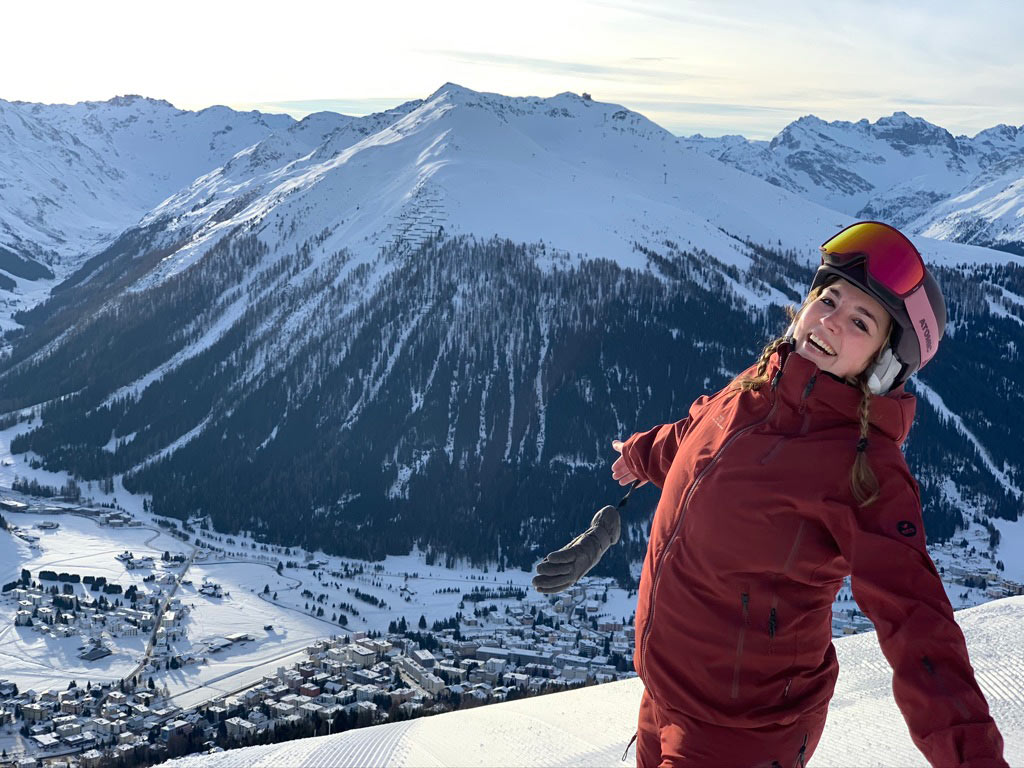 Uitzicht bergen Davos