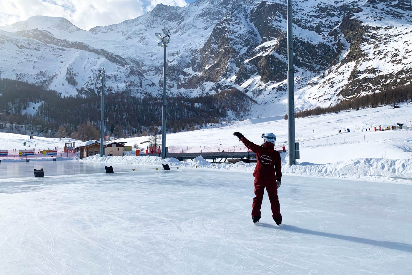 Schaatsen in Saas Fee