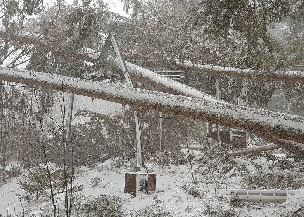 Stormschade Oberdorf skigebied Wildhaus