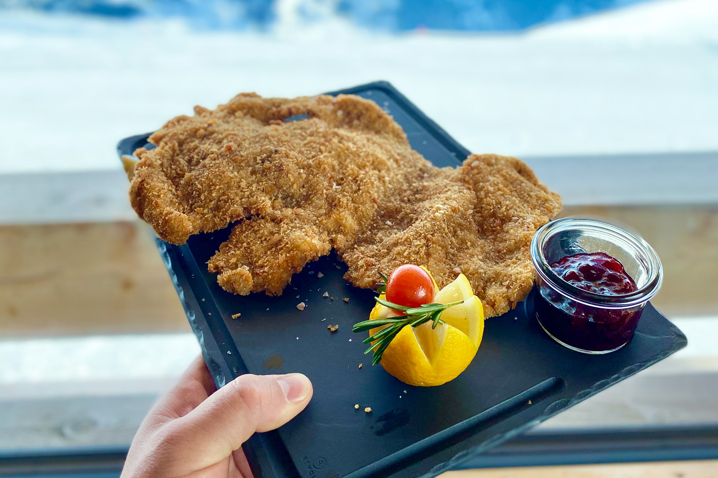 Schnitzel in berghut