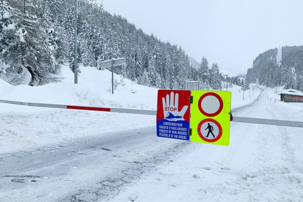 Gesperrte Straße Gurgl