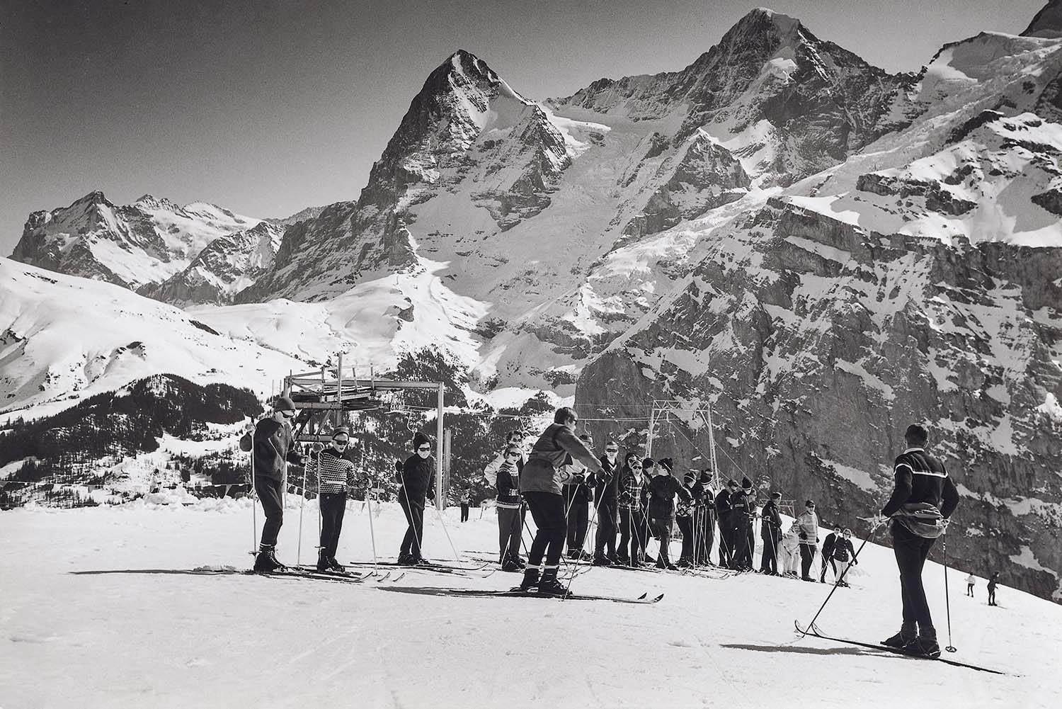 geschiedenis wedstrijdskiën begon in Mürren