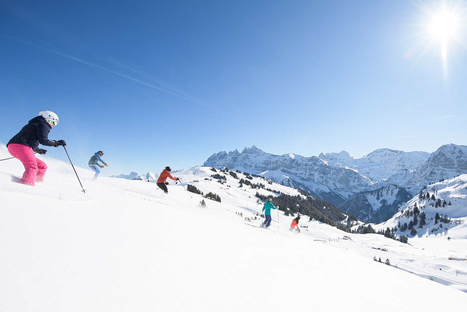 wintersport in Region Dents du Midi