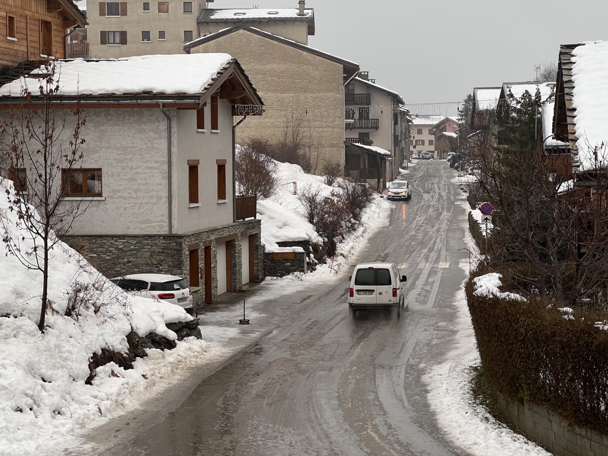 Regen in de Alpen in Frankrijk