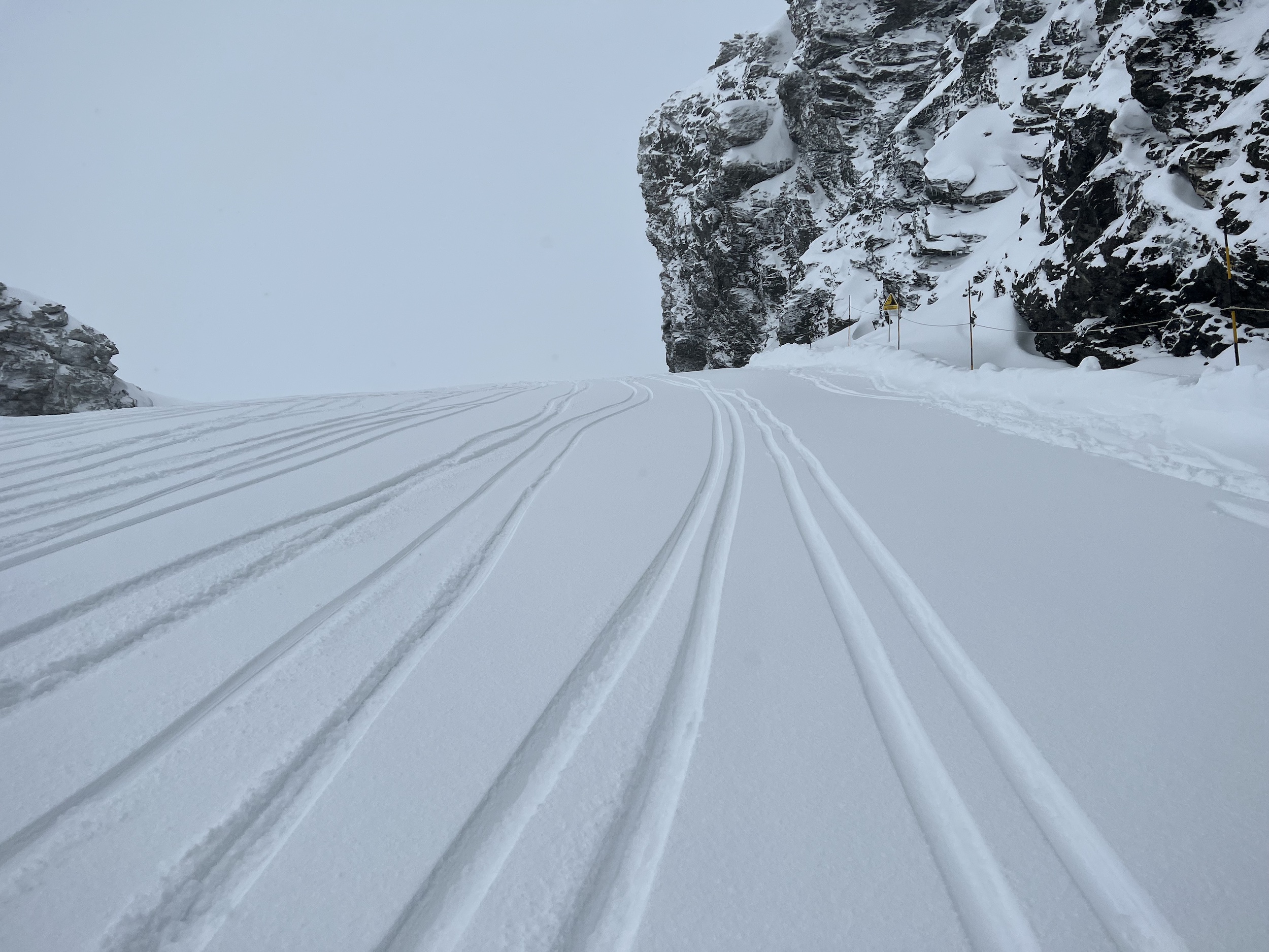 Je kunt je sporen achterlaten in de verse sneeuw op grote hoogte in Val Cenis