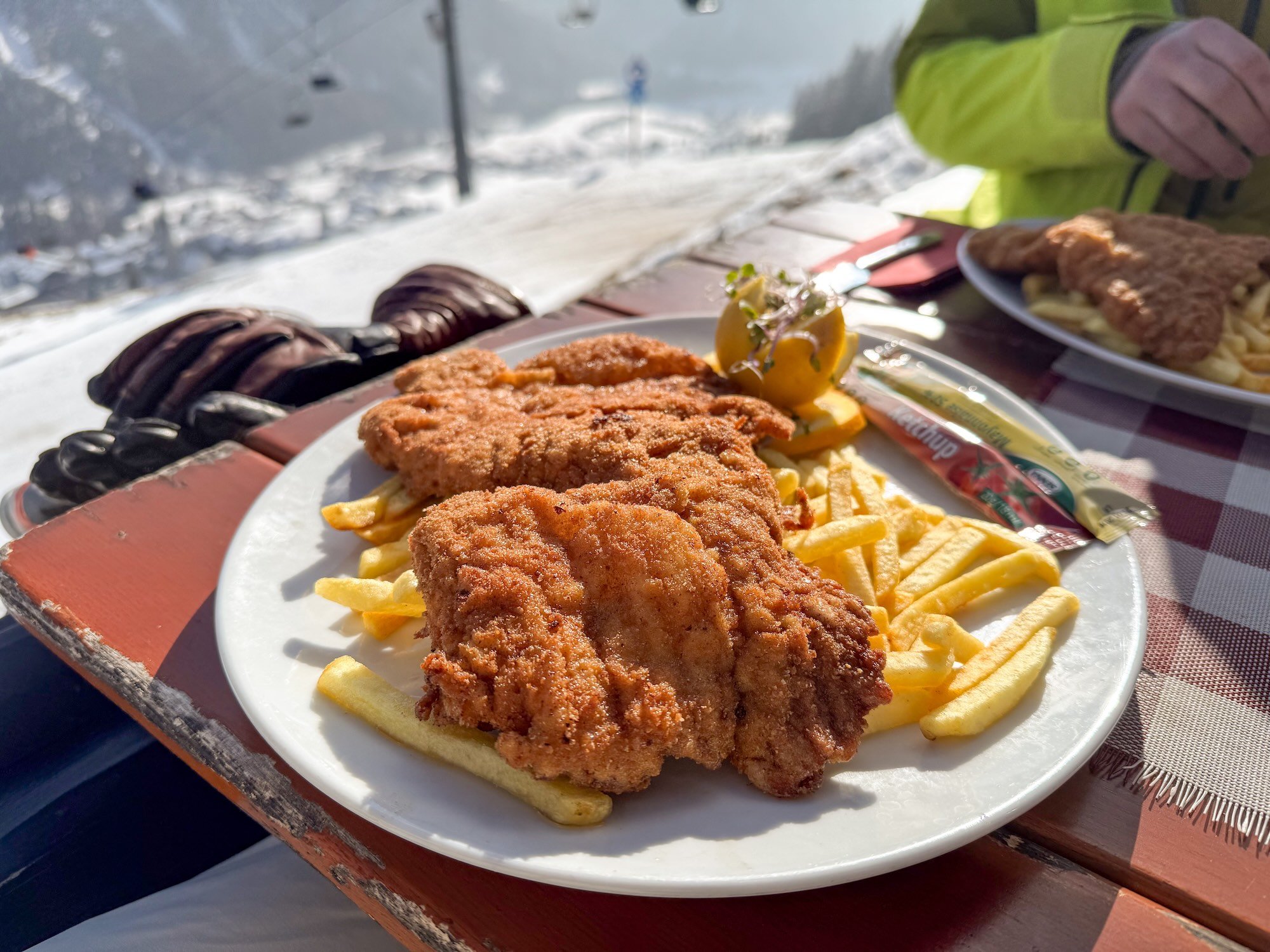 Wiener Schnitzel op de piste