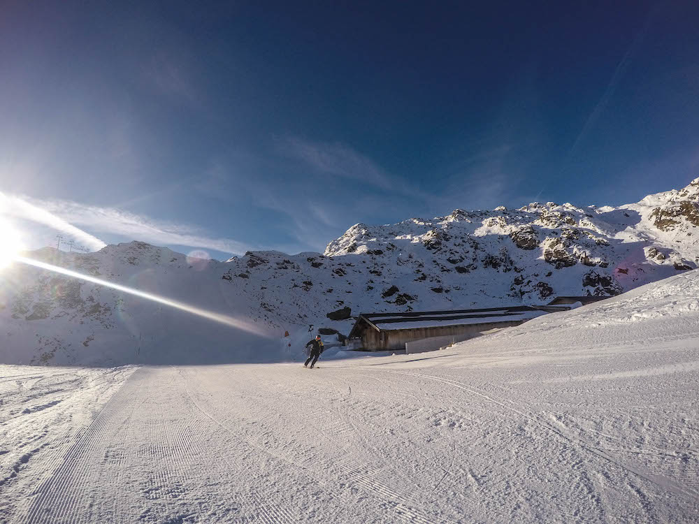 sneeuw en zon