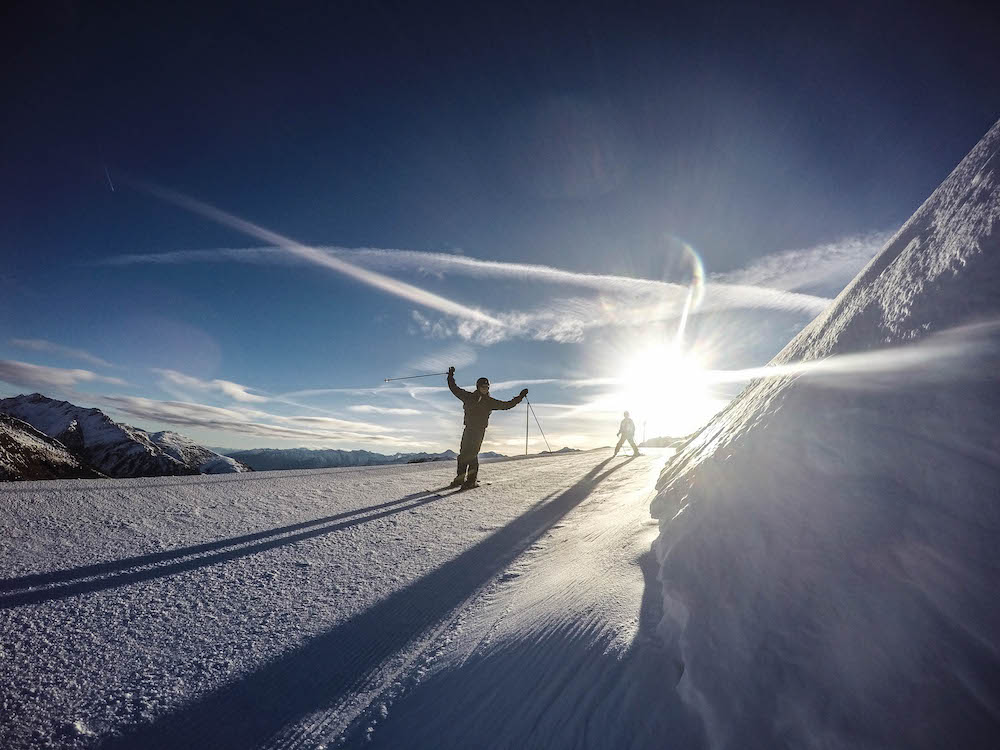 sneeuw en zon