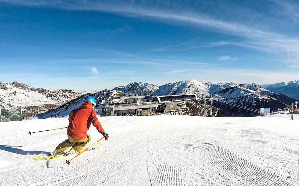 Skiën in de zon