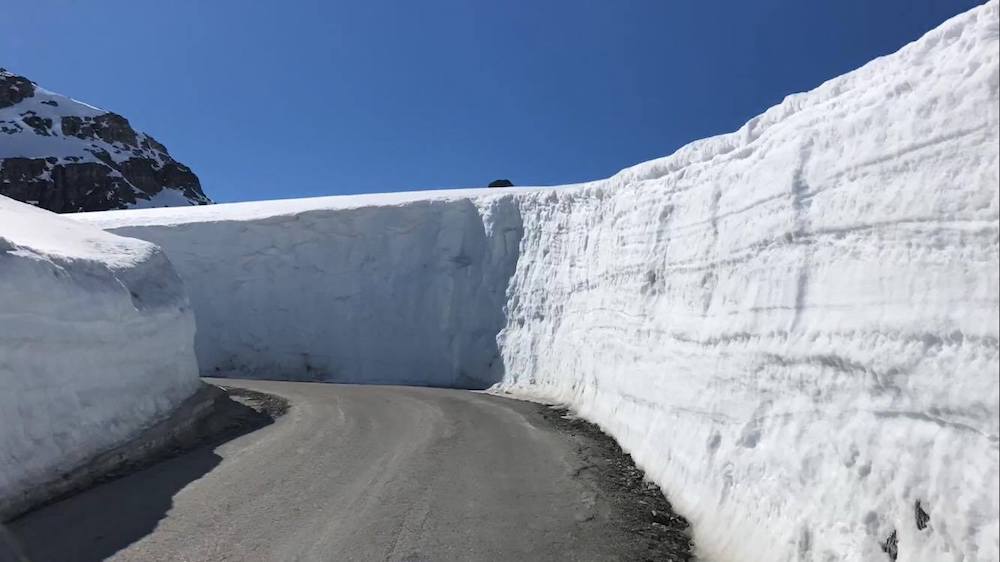 Fonna Glacier Ski Resort weg met sneeuw