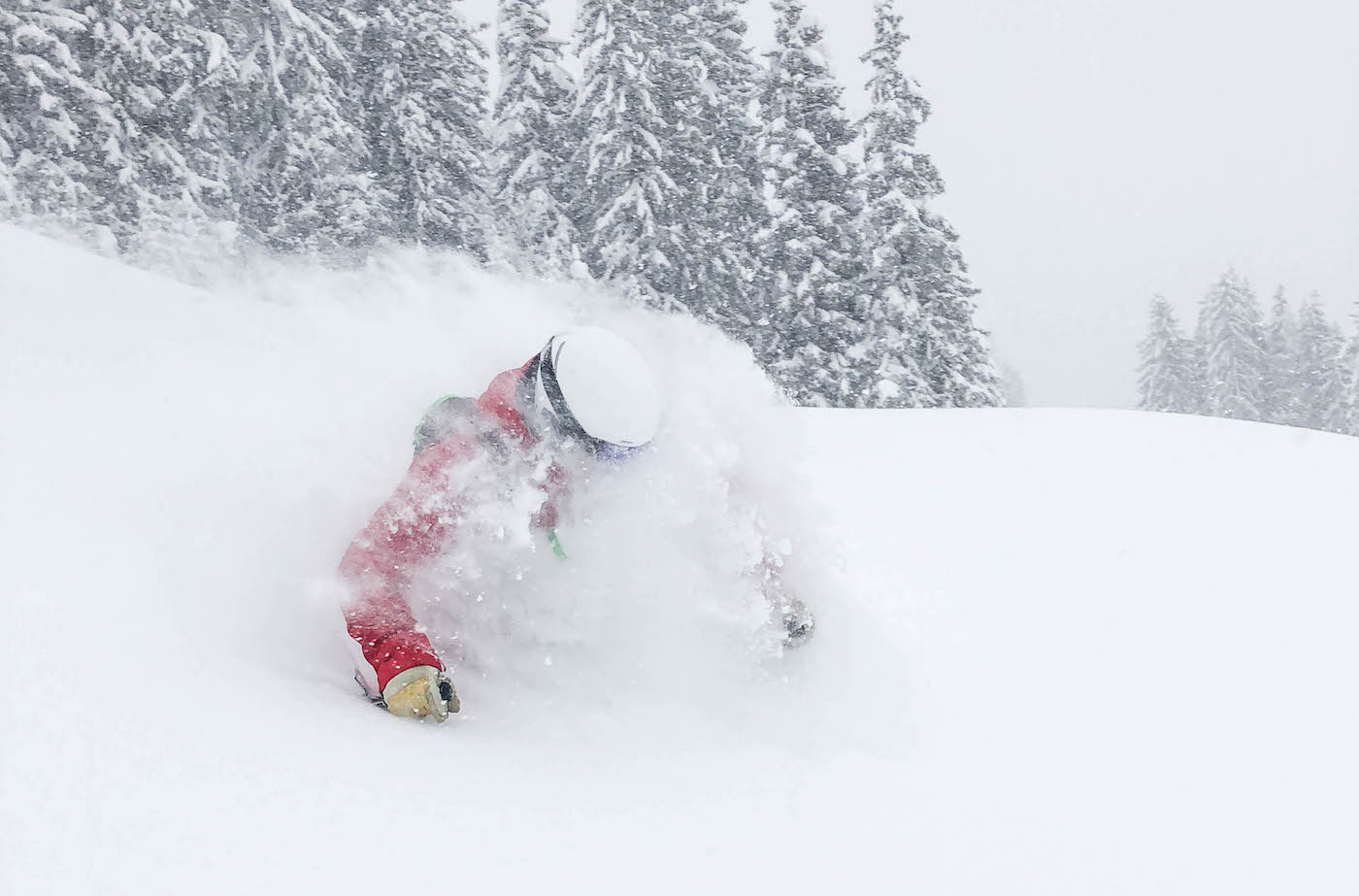 Freeriden in de verse poeder sneeuw