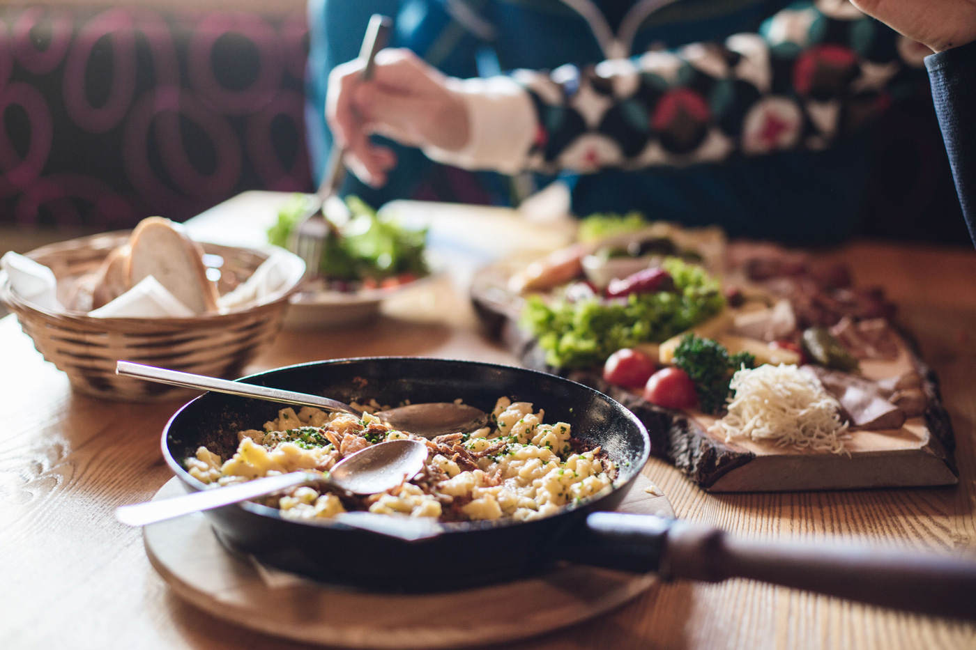 Lunch in een berghut in het Skicircus