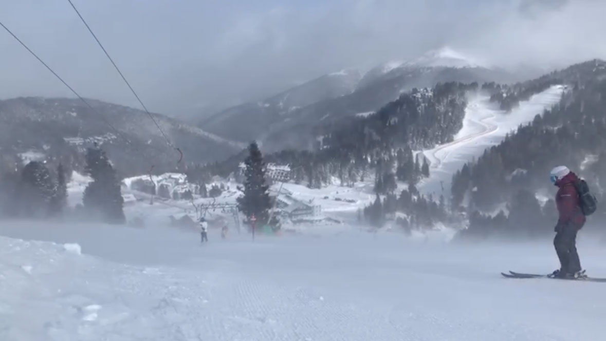 Wind op de piste