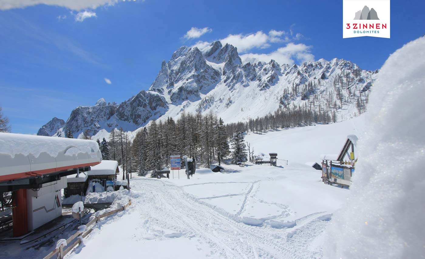 Verse poeder in Drei Zinnen Dolomites