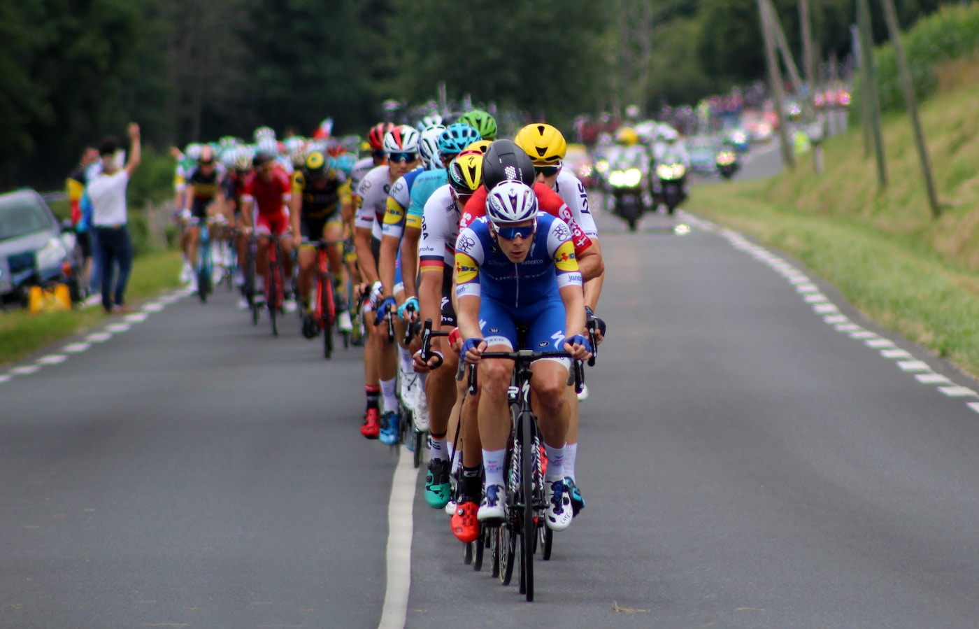 Wielrenners tijdens de Tour de France