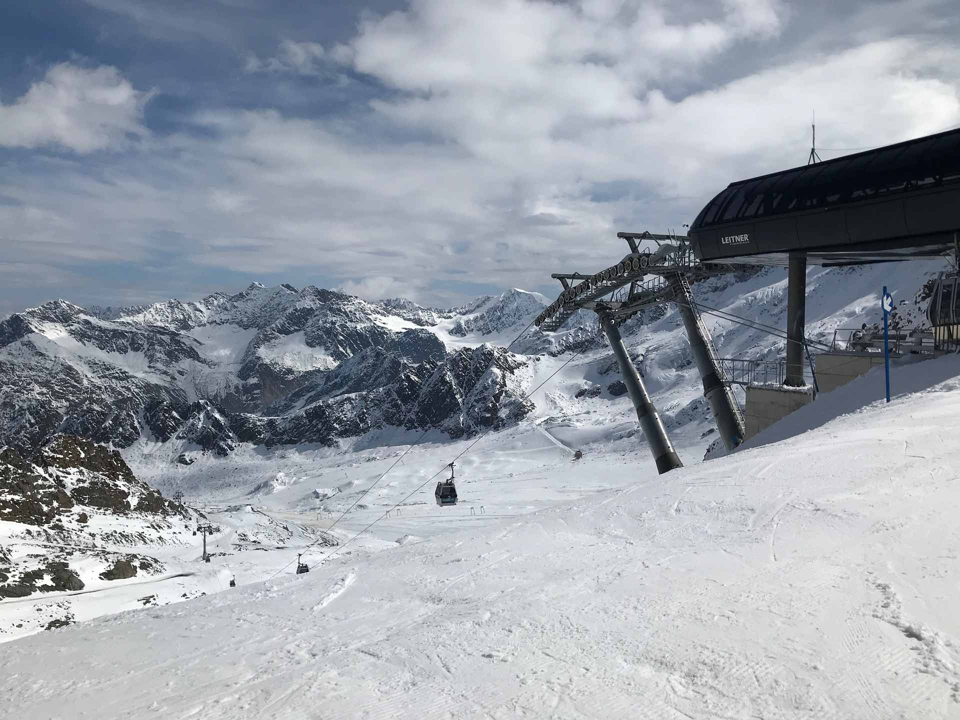De Kaunertaler Gletscher in Tirol, Oostenrijk
